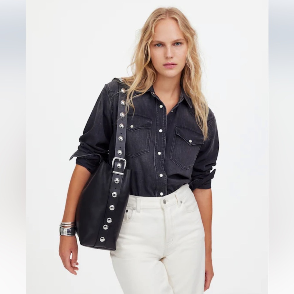 Madewell studded bucket bag